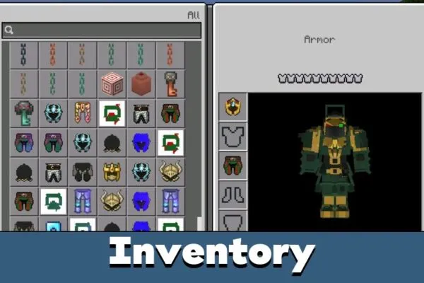 Inventory from Warhammer 40000 Mod for Minecraft PE