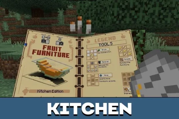 Kitchen from Fruit Furniture Mod for Minecraft PE