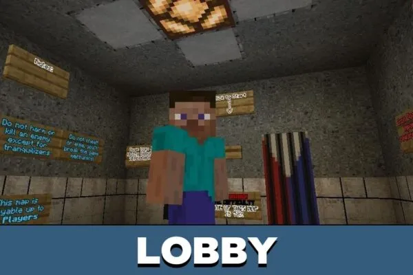 Lobby from Specimen Zero Map for Minecraft PE