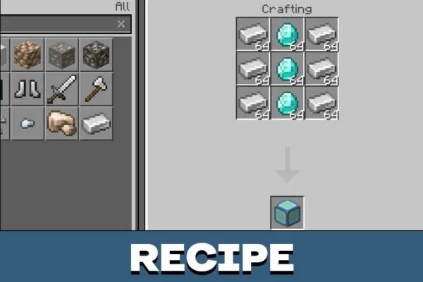 Recipe from Nether Reactor Core Mod for Minecraft PE