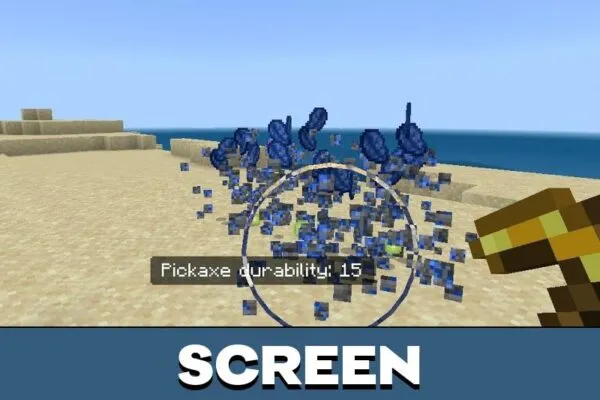 Screen from Vein Miner Mod for Minecraft PE