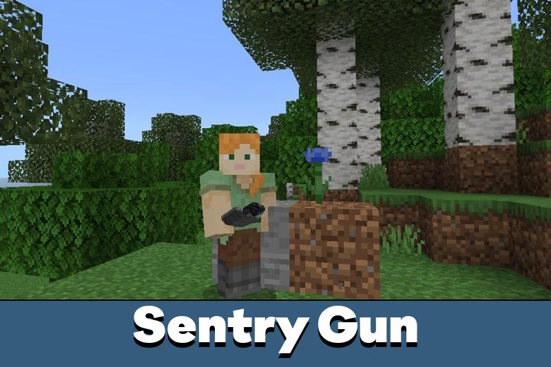 Sentry Gun Blocks Mod for Minecraft PE