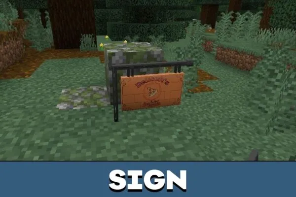 Sign from Italy Build Set Mod for Minecraft PE