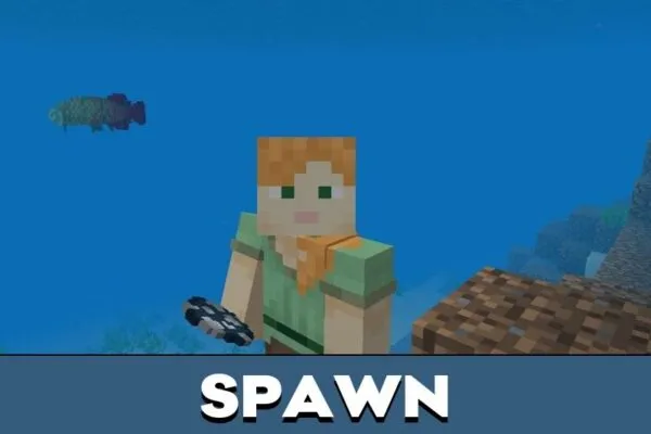 Spawn from Monster Fish Mod for Minecraft PE