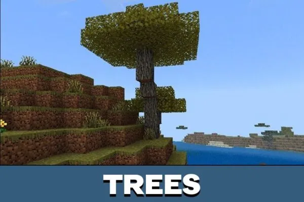 Trees from Classic 3D Texture Pack for Minecraft PE