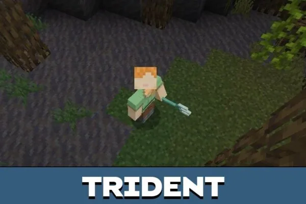 Trident from Complex Left Hand Texture Pack for Minecraft PE