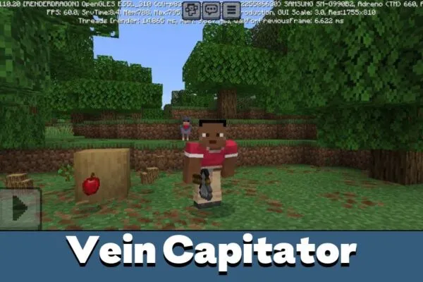 Vein Capitator from Vein Miner Mod for Minecraft PE