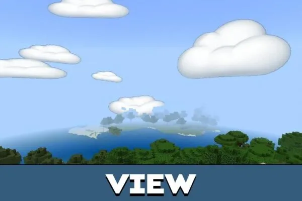 View from Emoji Skys Texture Pack for Minecraft PE