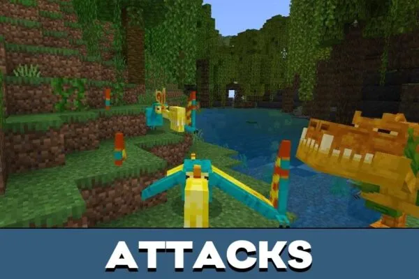 Attacks from Alexs Cave Mod for Minecraft PE