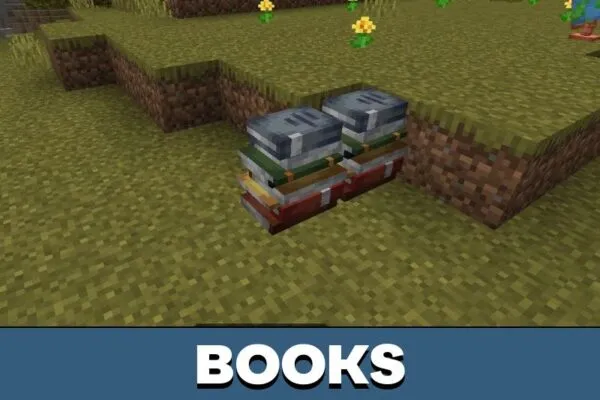 Books from Dusty Decorations Mod for Minecraft PE