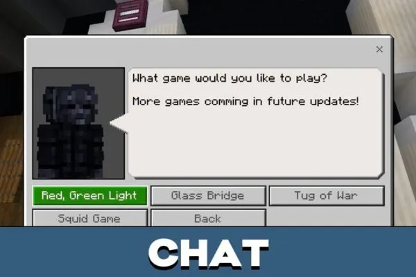 Chat from Squid Game Map for Minecraft PE