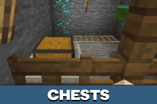 Chests from Escape the Diamond Dungeon Map for Minecraft PE