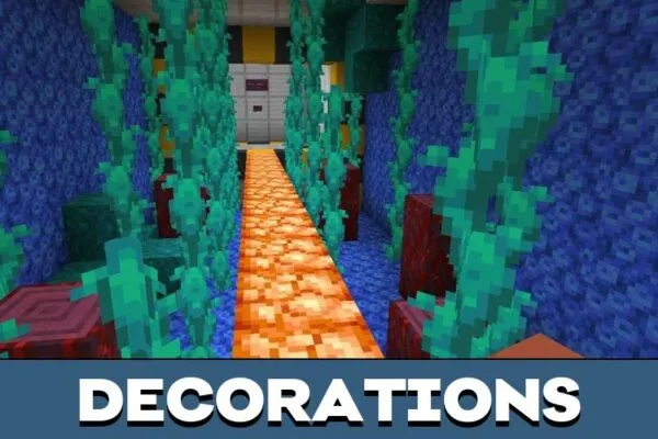 Decorations from Parkour Space Game Map for Minecraft PE