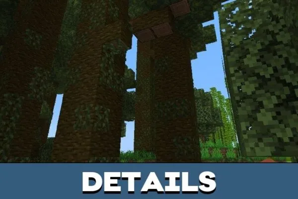 Details from Better Leaves mod for Minecraft PE