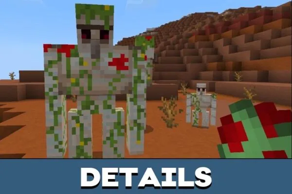 Details from Grass Golems Mod for Minecraft PE