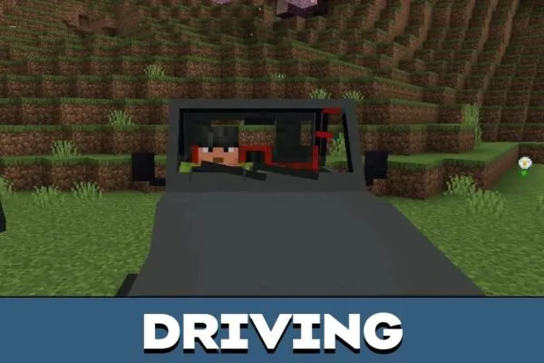 Driving from Indian Car Mod for Minecraft PE