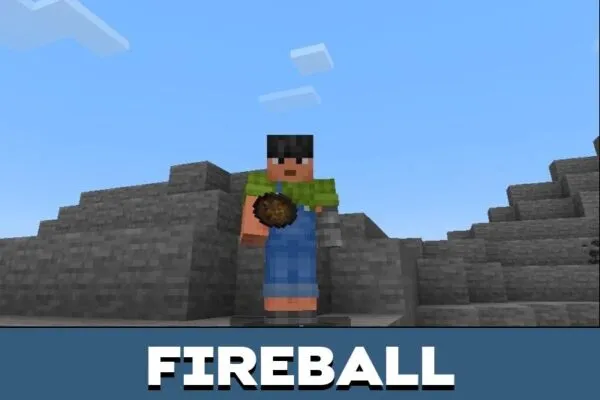 Fireball from Spawn Unsummonables Mod for Minecraft PE