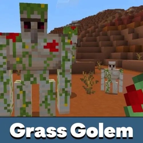 Grassy Golems Mod for Minecraft PE