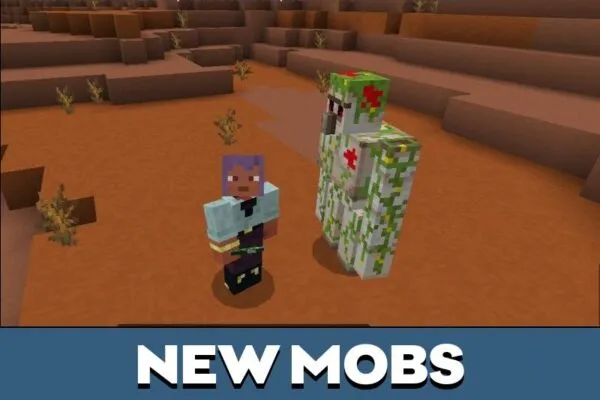 New Mobs from Grass Golems Mod for Minecraft PE