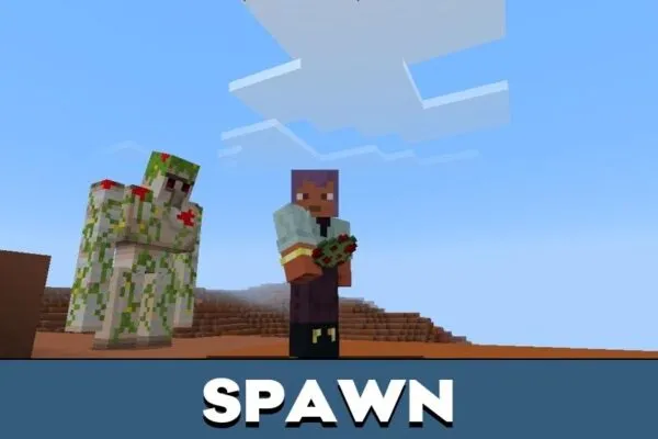 Spawn from Grass Golems Mod for Minecraft PE