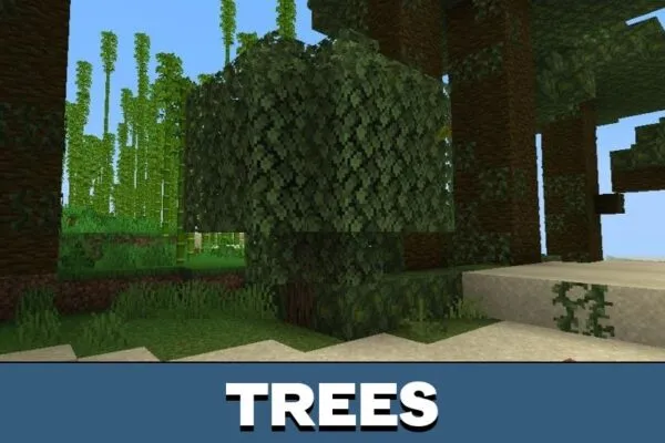 Trees from Better Leaves mod for Minecraft PE