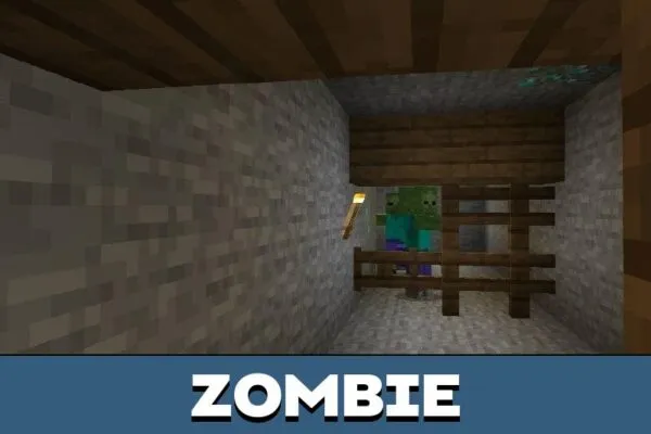 Zombie from Escape the Diamond Dungeon Map for Minecraft PE