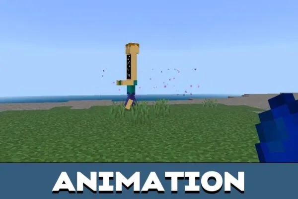 Animation from Fake Steve Mod for Minecraft PE