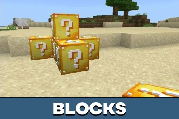 Blocks from Craftable Lucky Block Mod for Minecraft PE