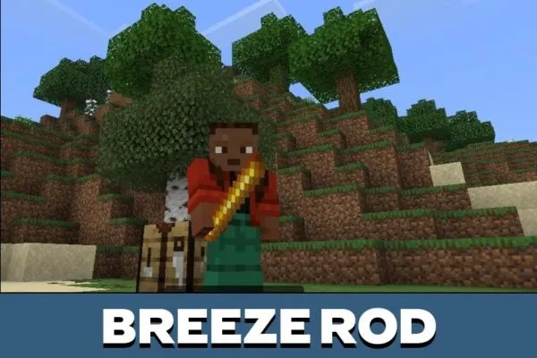 Breeze Rod from Craftable Lucky Block Mod for Minecraft PE