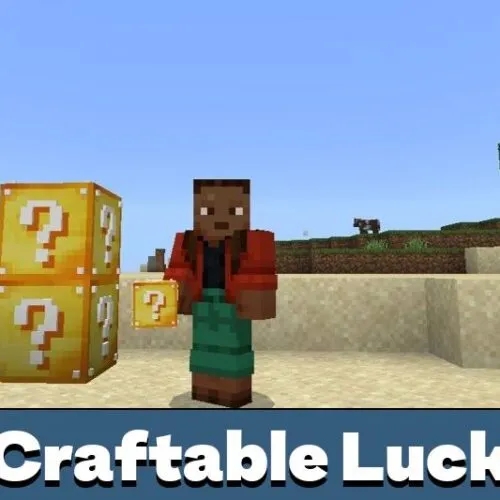 Craftable Lucky Block Mod for Minecraft PE