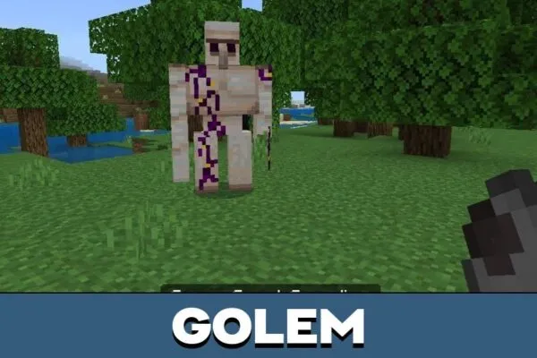 Golem from Fantasy Villagers Mod for Minecraft PE