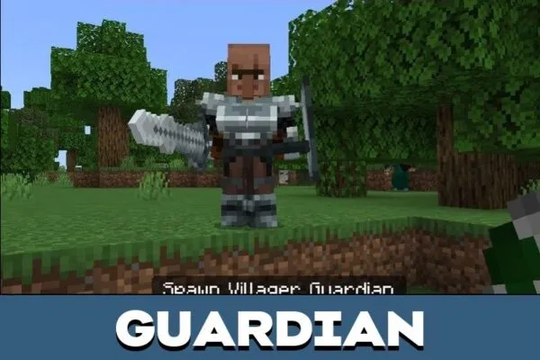 Guardian from Fantasy Villagers Mod for Minecraft PE