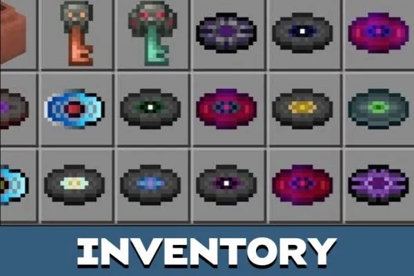 Inventory from More Records Mod for Minecraft PE