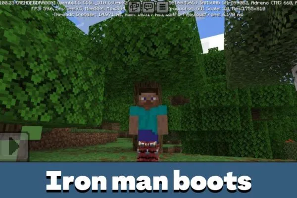 Iron Man Boots from Download Iron Man Mod for Minecraft PE