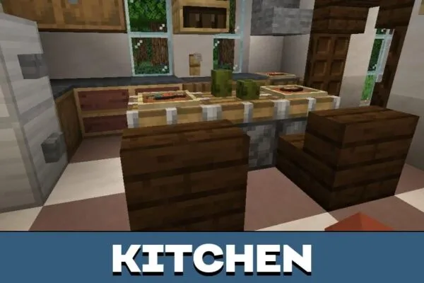 Kitchen from Spanish Style Villa Map for Minecraft PE