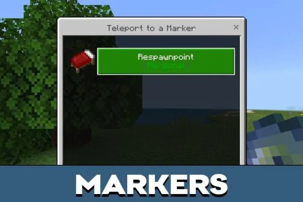 Markers from Request TP Mod for Minecraft PE