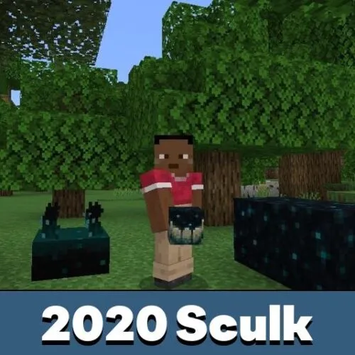 Bedrock Sculk Vein Texture Pack for Minecraft PE