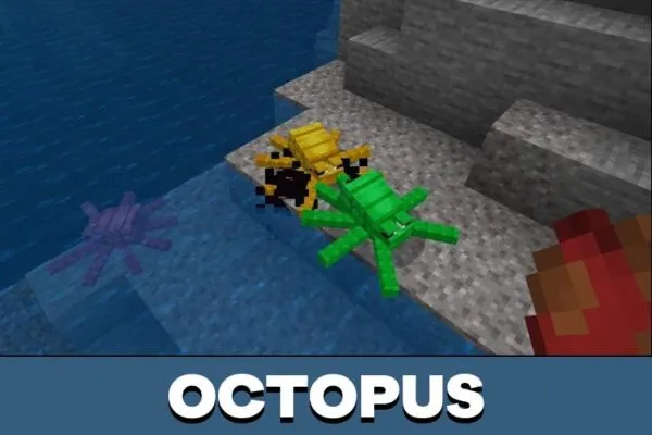 Octopus from Immersive Fauna All Biomes Mod for Minecraft PE