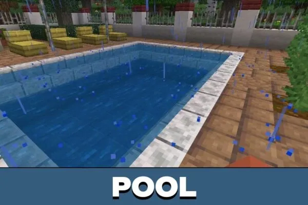 Pool from Spanish Style Villa Map for Minecraft PE