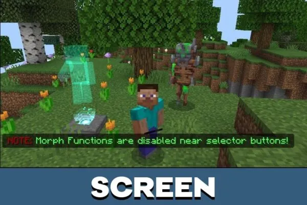 Screen from Morph Mod for Minecraft PE