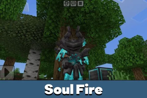 Soul Fire from Burned Netherite Mod for Minecraft PE