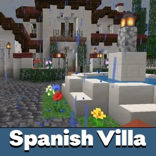 Spanish Style Villa Map for Minecraft PE