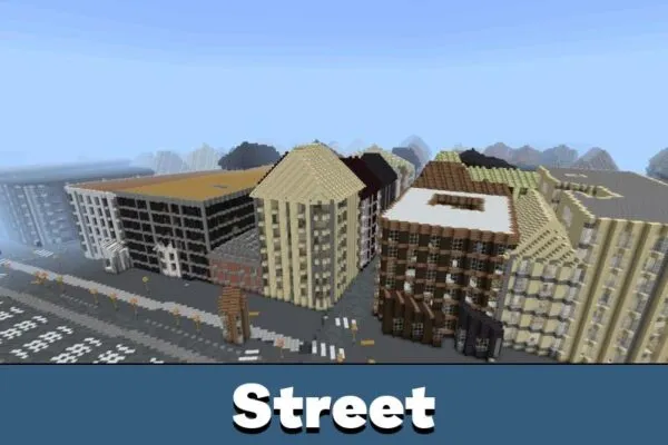 Street from Paris Map for Minecraft PE