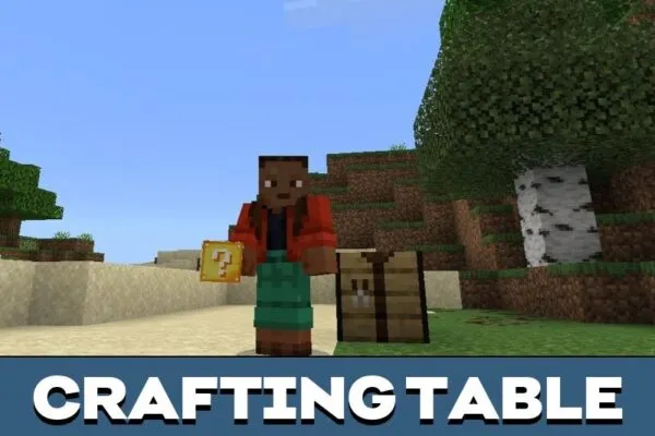 Crafting Table from Craftable Lucky Block Mod for Minecraft PE