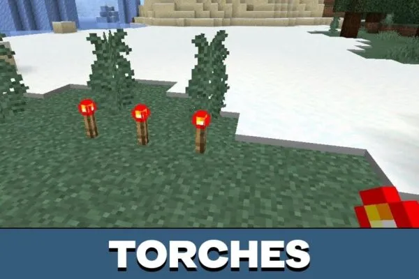 Torches from Enhanced Tweaks Texture Pack for Minecraft PE