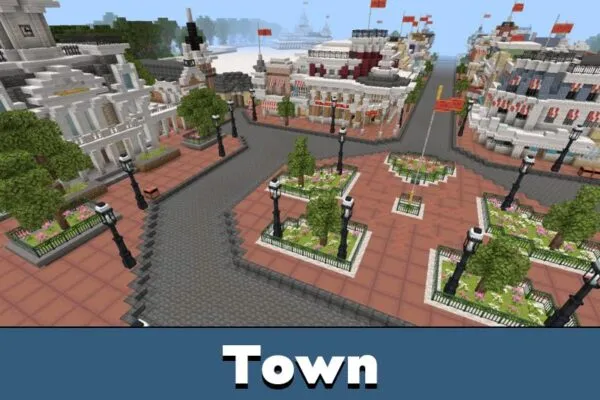 Town from Disneyland Map for Minecraft PE