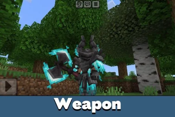 Weapon from Burned Netherite Mod for Minecraft PE