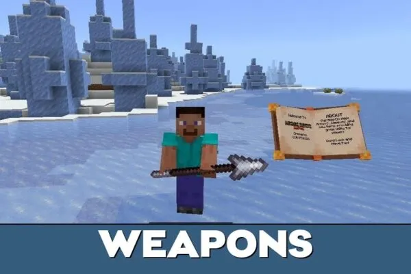 Weapons from Medieval Mod for Minecraft PE