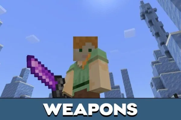 Weapons from Minkor Mod for Minecraft PE