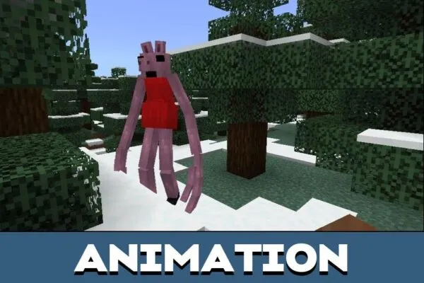 Animation from Peppa Dweller Mod for Minecraft PE